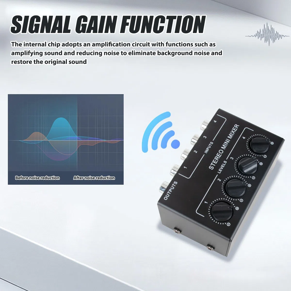 Mixer Stereo, Mixers Audio Passivo, Mmini Mixer Audioixer Passivo, Mini Mixers Stereo Per Dj, Home Theater E Home Studio