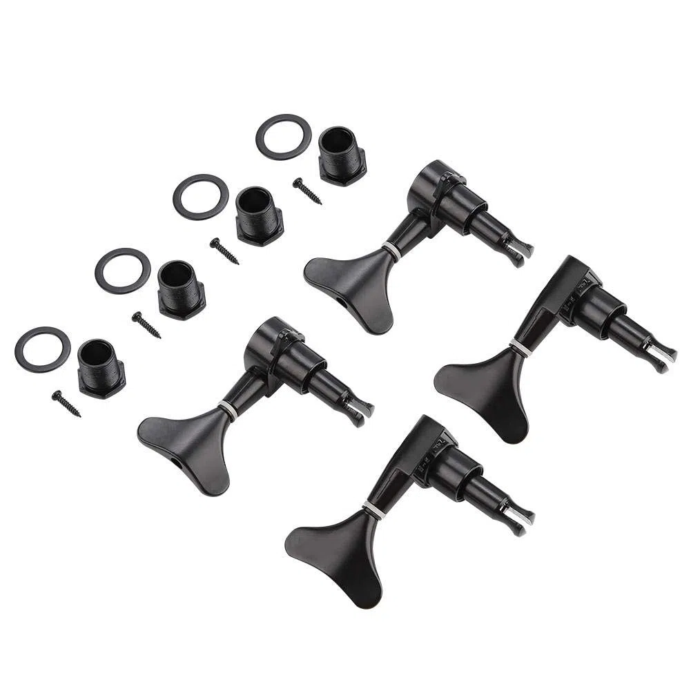 Pedane Accordate per Basso Elettrico - Adatte per Bassi di Precisione e Jazz - Sigillate di Coda Meccaniche in Silicone (Nero)