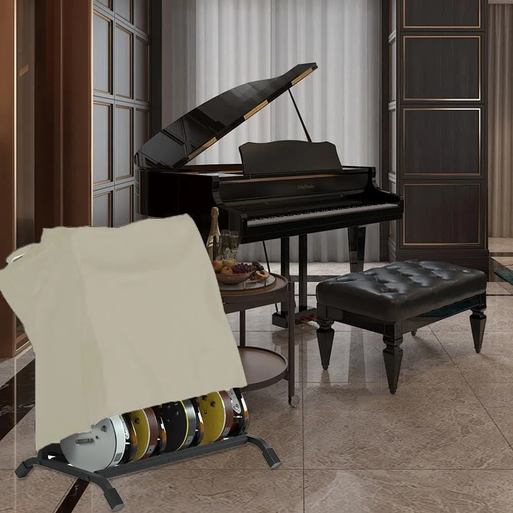 Copertura sicura per supporto per chitarra, materiale impermeabile, previene l'umidità e la polvere per chitarre acustiche (metri bianchi)