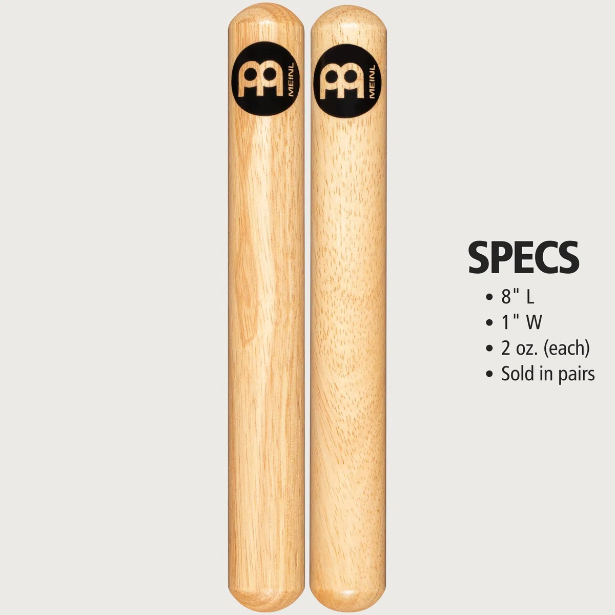 Meinl Percussion Claves CL1 Hardwood natural