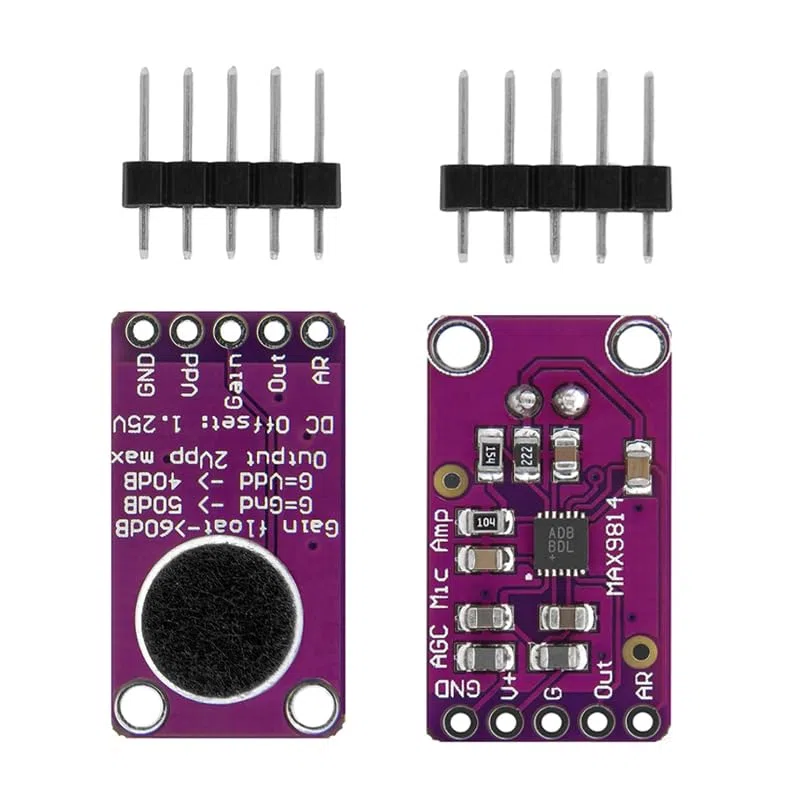 GERUI 4 pezzi MAX9814 AGC Microphone Amplifier Board Compatible with Arduino