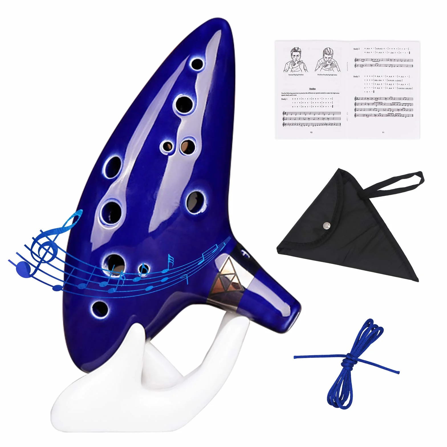 Legend of Zelda Ocarina a 12 fori, con libro di testo e custodia protettiva, perfetta per principianti e prestazioni professionali