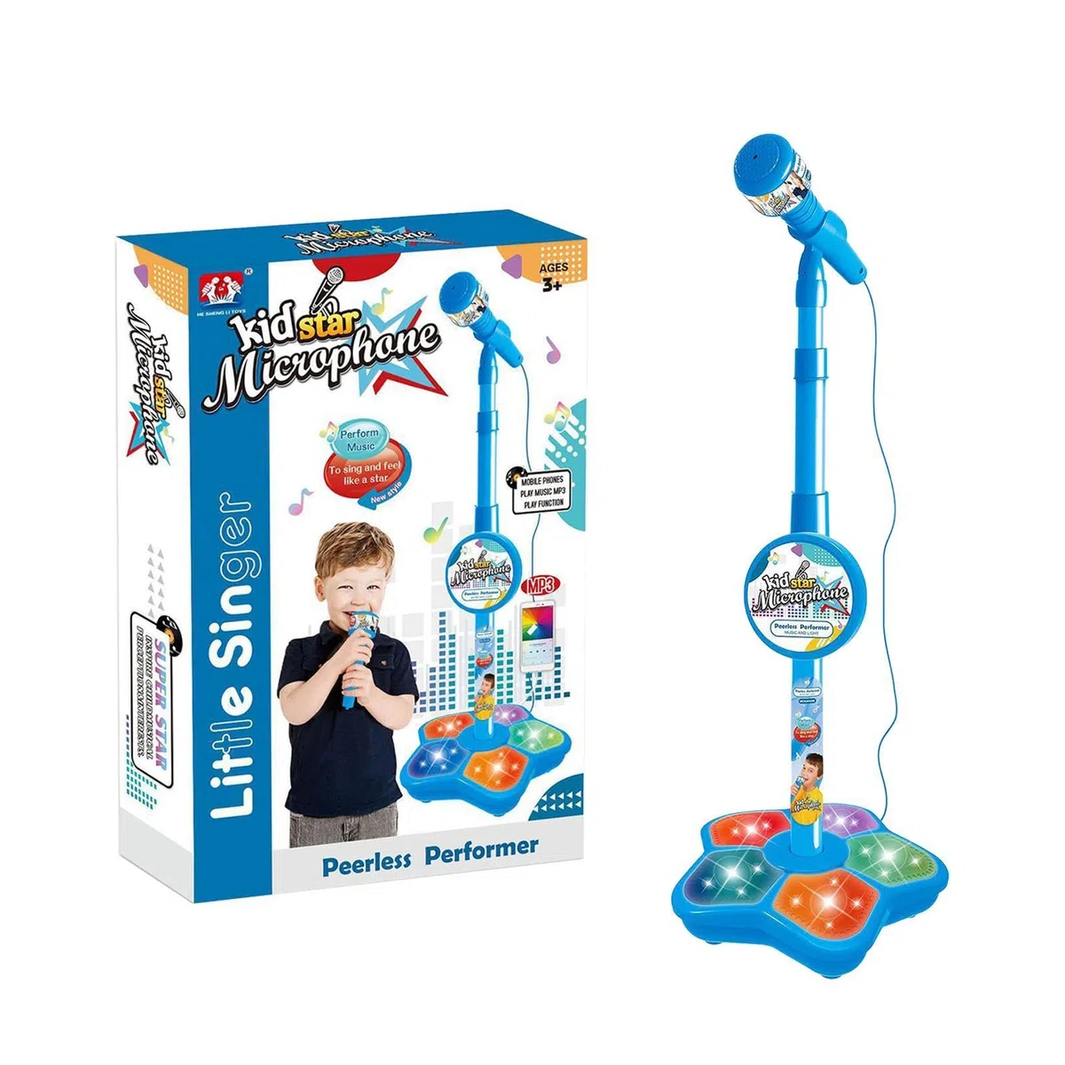 Microfono Giocattolo Bambina Con Asta,Karaoke Bambini Con Lucis Led, Altezza Regolabile,Giocattolo Per Microfonos Interattivo,Compleanno Per Ragazze E Ragazze