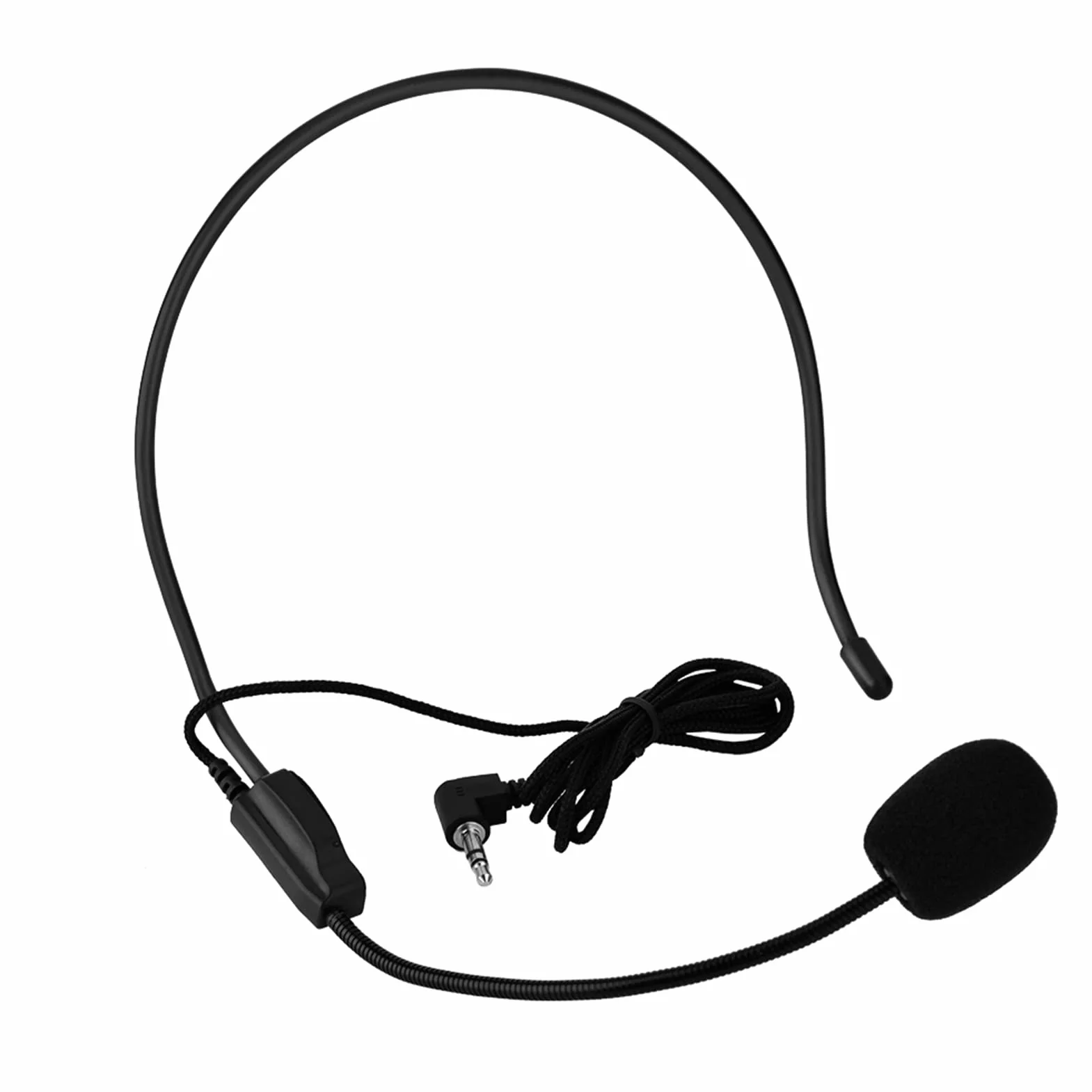 Microfono Montato Sulla Testa, Microfono Cablato da 3,5 mm Microfono a Condensatore, Braccio Flessibile a Filo, Altoparlante Amplificatore Vocale per Insegnanti, Allenatori