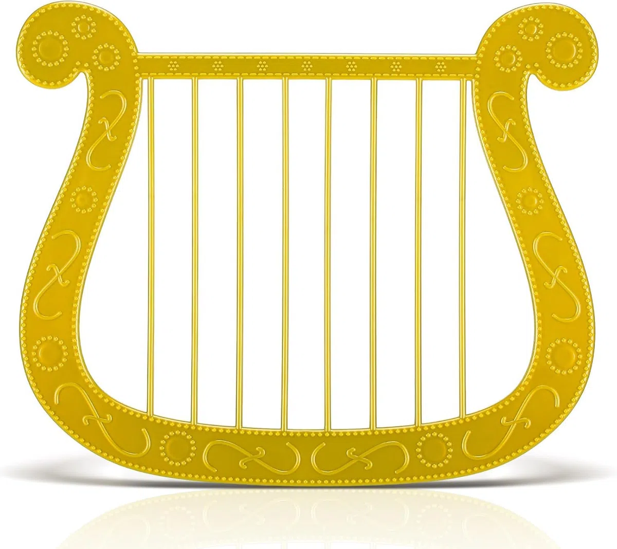 Arpa a forma di angelo dorata, accessorio decorativo per travestimenti, cosplay, Halloween o feste a tema