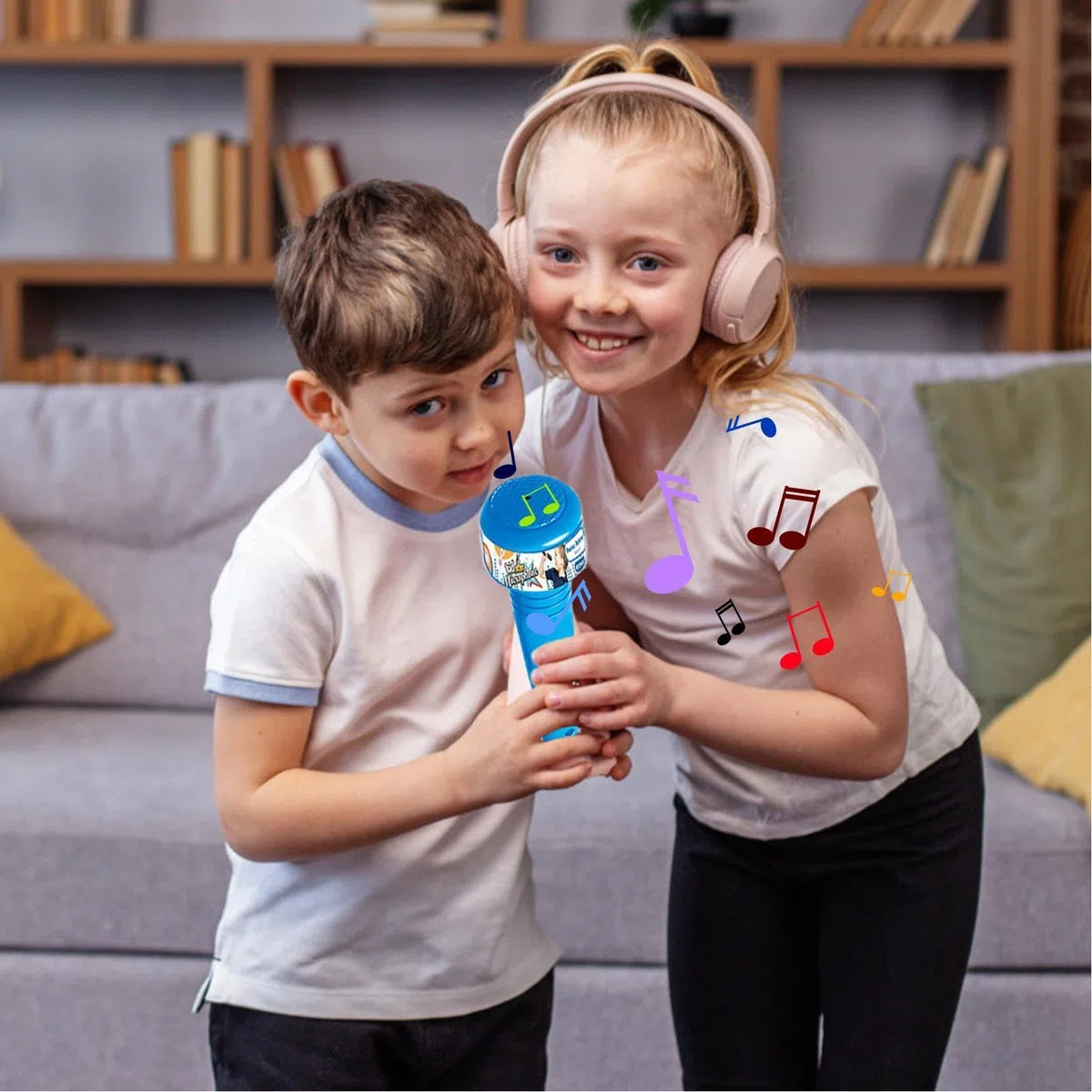 Microfono Giocattolo Bambina Con Asta,Karaoke Bambini Con Lucis Led, Altezza Regolabile,Giocattolo Per Microfonos Interattivo,Compleanno Per Ragazze E Ragazze