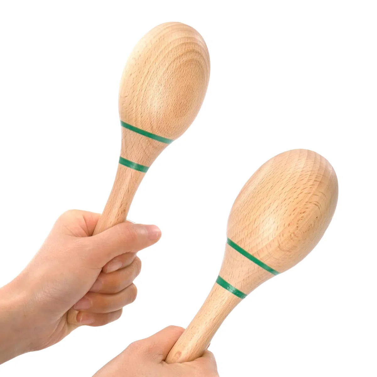 Musiin Vibrant Sound Maracas - Ergonomic Percussion Shakers for Studio, Stage, and Fun(Green label)