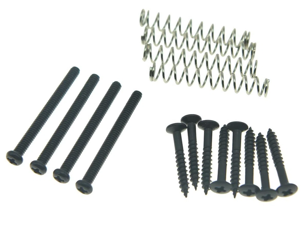 Dopro Imperial/USA Filettatura Humbucker Pickup Anello Humbucker Pickup Altezza Viti Pickup Telaio Surround Viti di Montaggio Molle per/EMG/Seymour Duncan/Dimarzio Nero