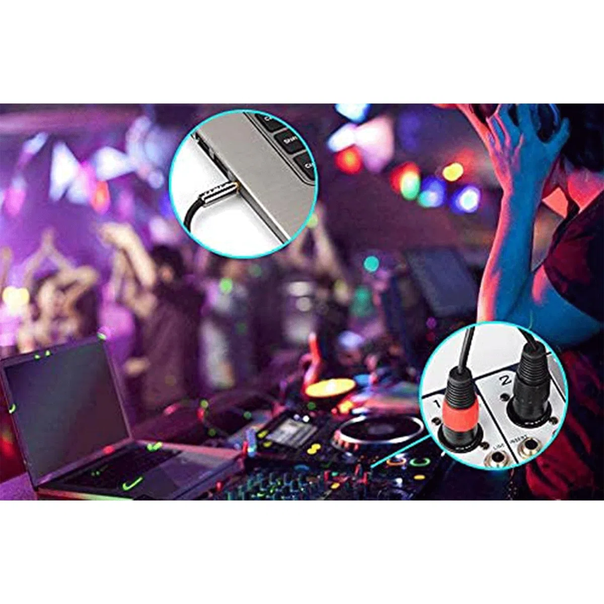 J&D 3,5mm 1/8 a 2x XLR Cavo Y Spinotto, PVC Sgusciato 2x XLR Maschio a 3.5mm TRS Maschio Unbalanced Audio Stereo Adattatore Cavo Patch di Interconnessione per DSLR Camera Smartphone Laptop Mic, 2,7m