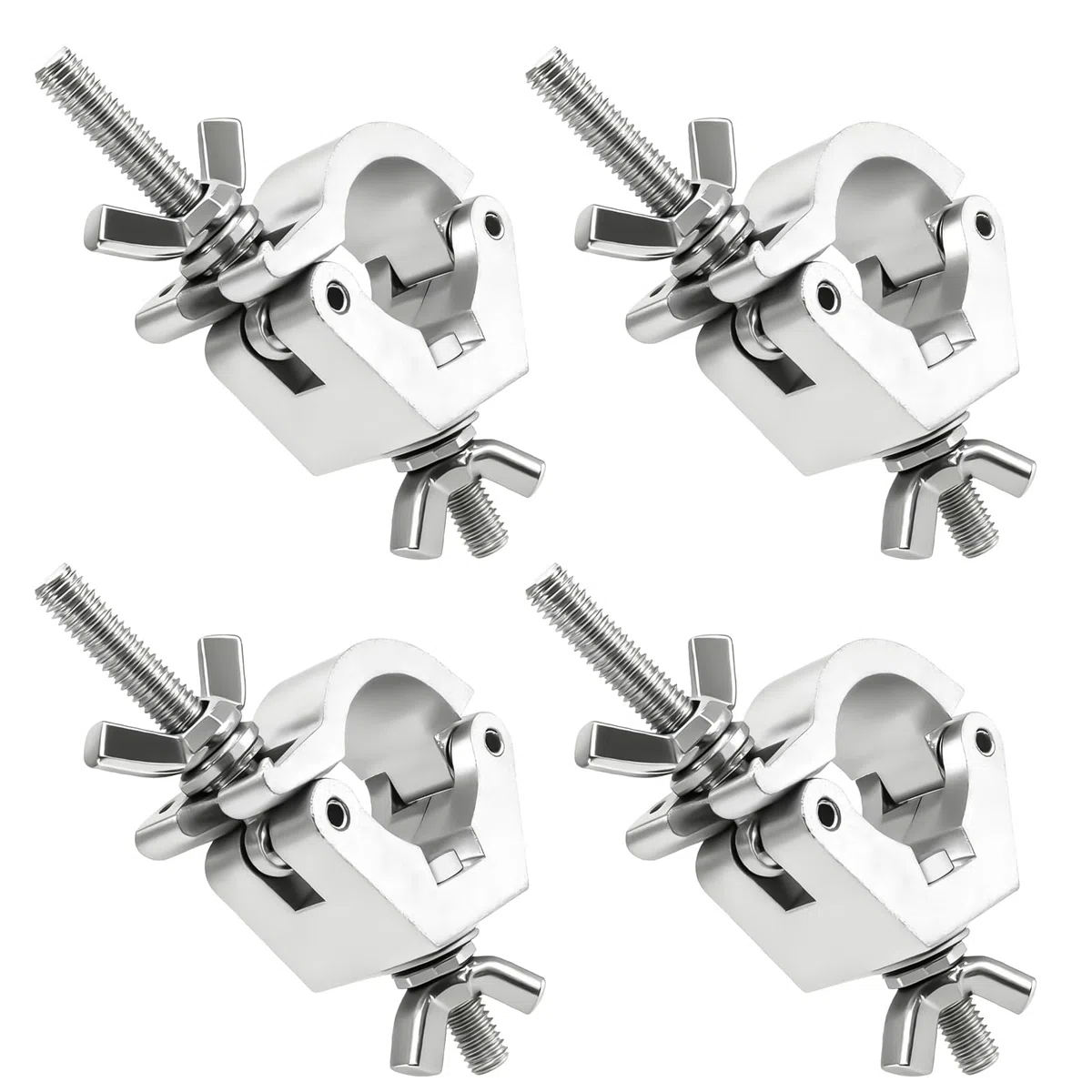 4 morsetti per traverse da 25 – 30 mm, fibbia rapida, morsetto per illuminazione palcoscenico, morsetto a morsetto con capacità di carico di 80 kg, accessorio per illuminazione per fanali mobili
