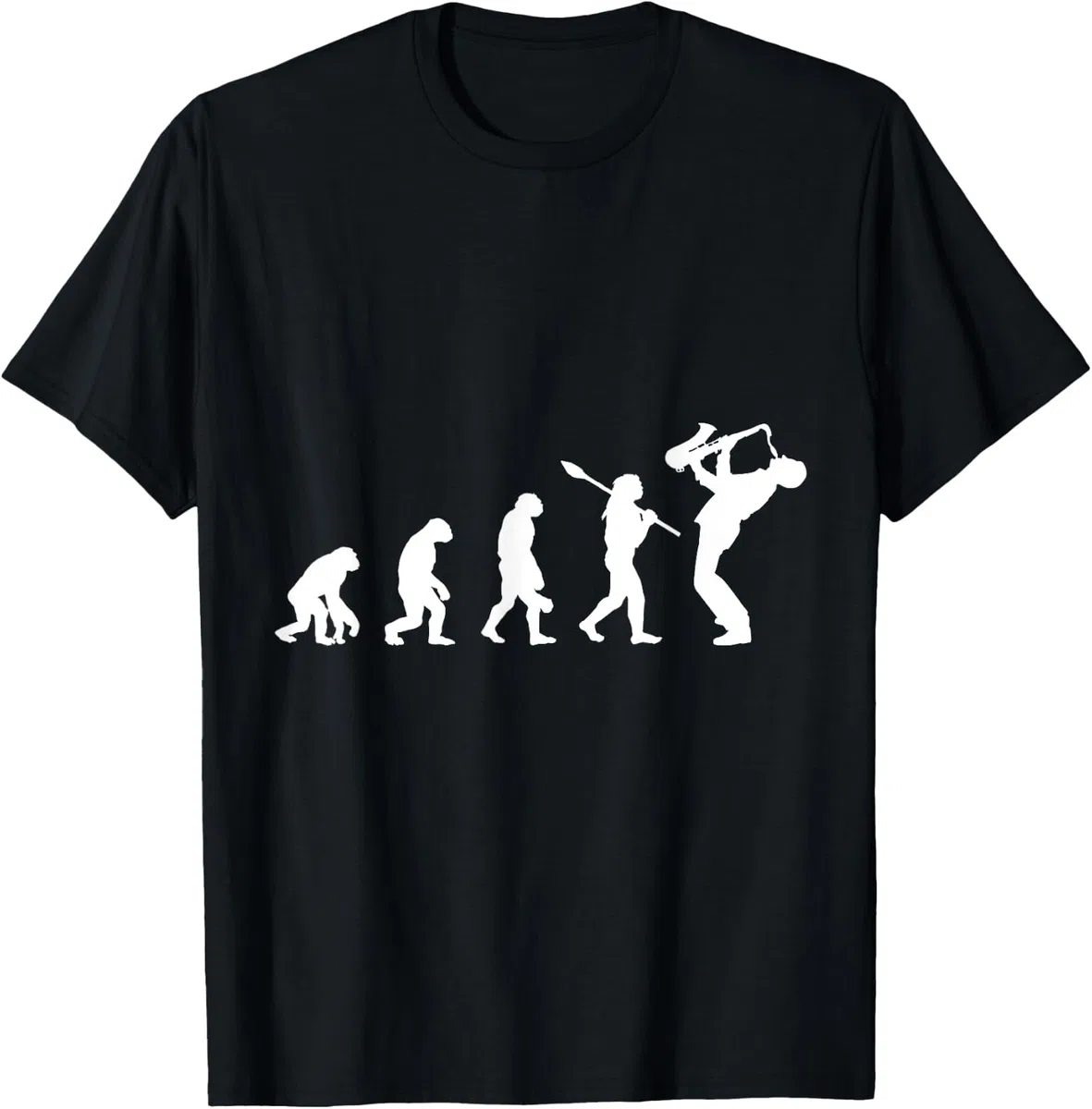 Evoluzione Sassofonista Musica Sassofono Maglietta