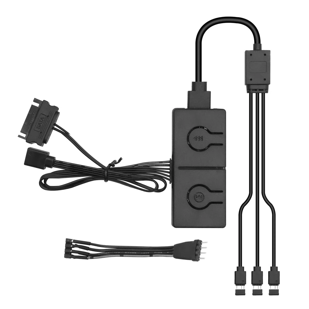 Convertitore ARGB RUIZHI 12V RGB a 5V ARGB Transfer Hub con Splitter a 3 vie,Scheda Madre con 12V 4 Pin Header può Controllare 5V ADD-RGB Prodotti Compatibile con i prodotti RGB con connettore a 3 pin