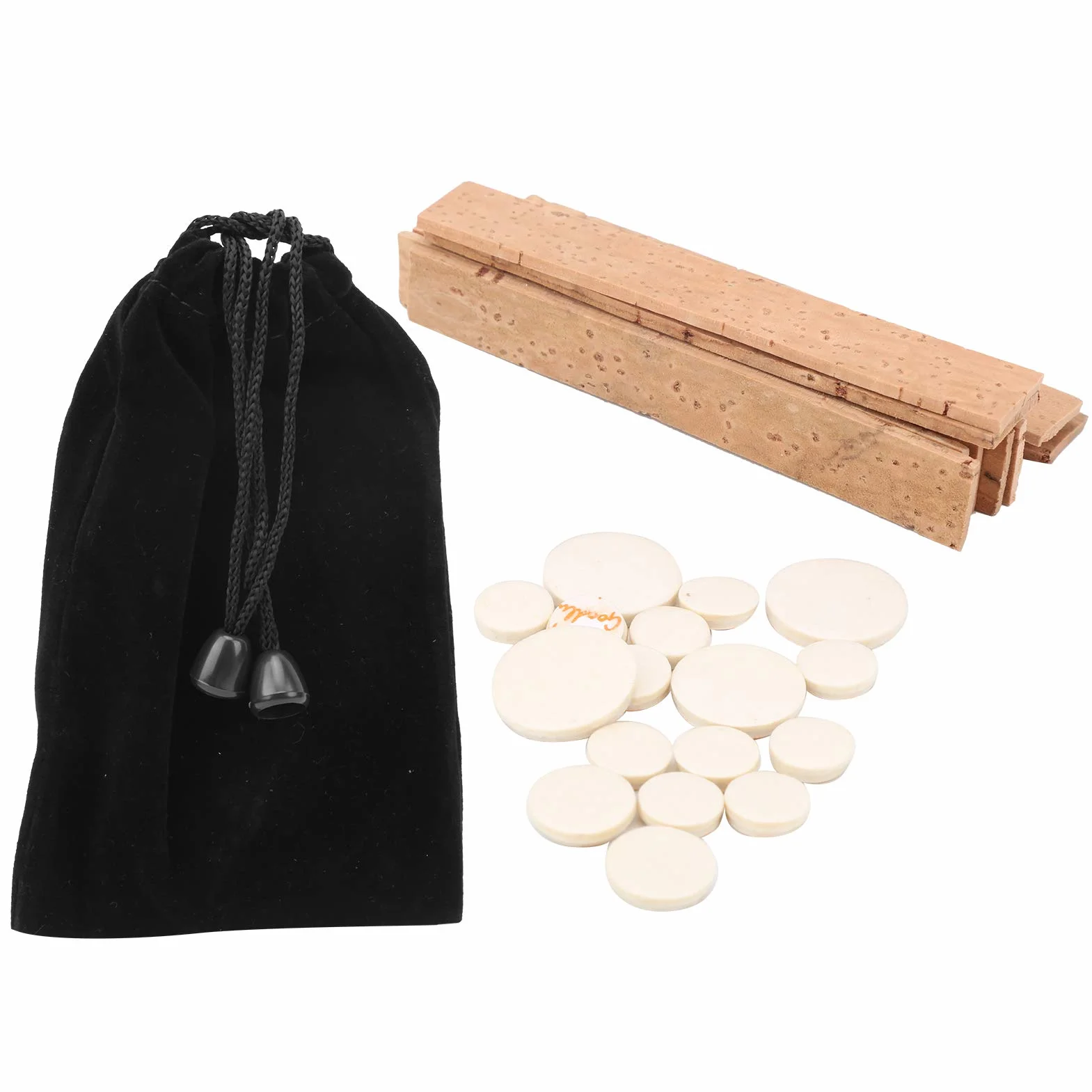 Kit Cuscinetti per Clarinetto con Chiave in Sib, Durevoli Cuscinetti per Fori da 17 Pezzi + 10 Pezzi per Fogli di Sughero Naturale Accessori per Strumenti per Clarinetto Kit di Ricambio
