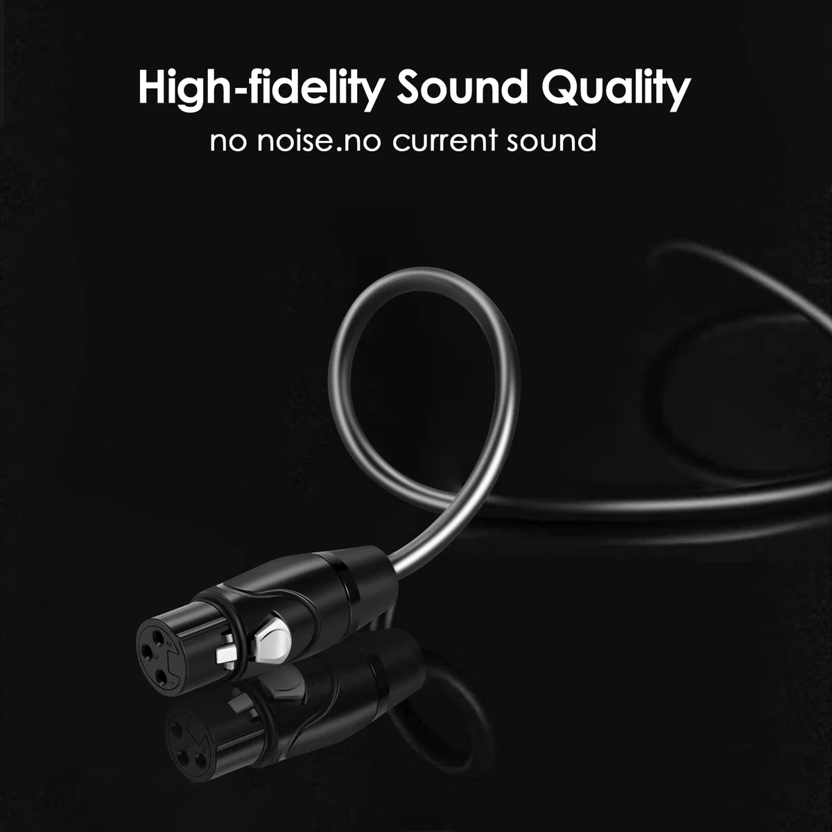 Twozoh Cavo XLR Femmina a 6.35 mm 2M 2 Pezzi, Jack 6,35mm Stereo TRS Bilanciato Maschio a XLR Femmina per microfono (Profesional/Hifi)