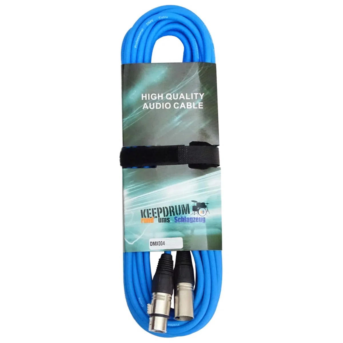 keepdrum DMX004 BL - Cavo luminoso DMX a 3 poli, 10 m, 100 Ohm, colore: Blu