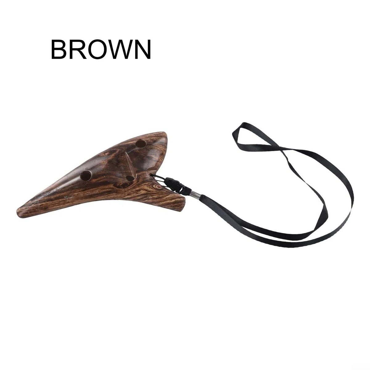 Ocarina musicale a 12 fori con pacchetto completo, tono di Do alto, ideale per l'apprendimento e le prestazioni (marrone)