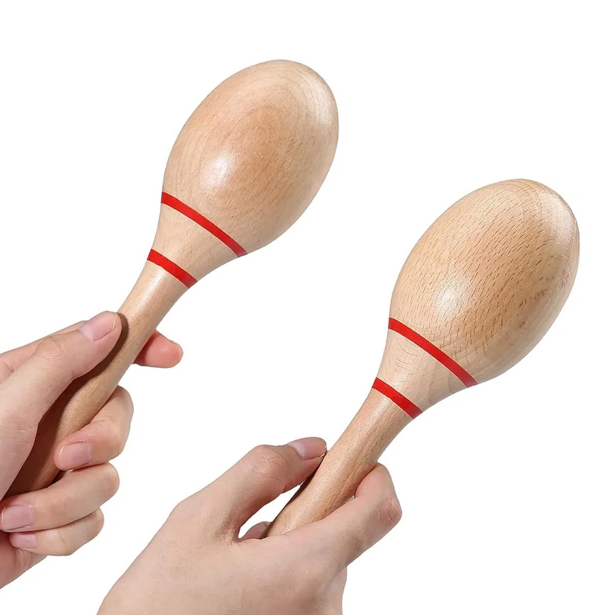 Musiin Vibrant Sound Maracas - Ergonomic Percussion Shakers for Studio, Stage, and Fun(Red lebel)