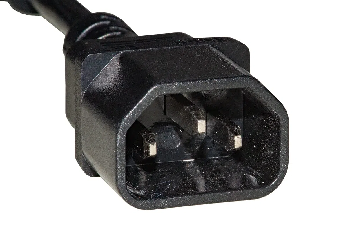 LINK LK10058 - Cavo Adattatore per gruppi di continuità LK10058 (20 cm, nero) – Da presa IEC320-C14 maschio a presa tripolare italiana femmina 10A/16A – Conduttore H05VV-F 0,75 mm²