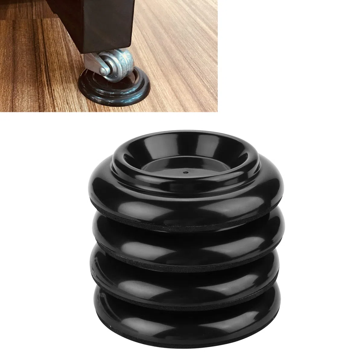 Set di 4 Poggiapiedi per Pianoforte Durevoli con Eccellente Carico per Gambe di Pianoforte Verticale, Coppe, Accessori per Isolamento Acustico e Resistenza Allo Scivolamento, Plastica
