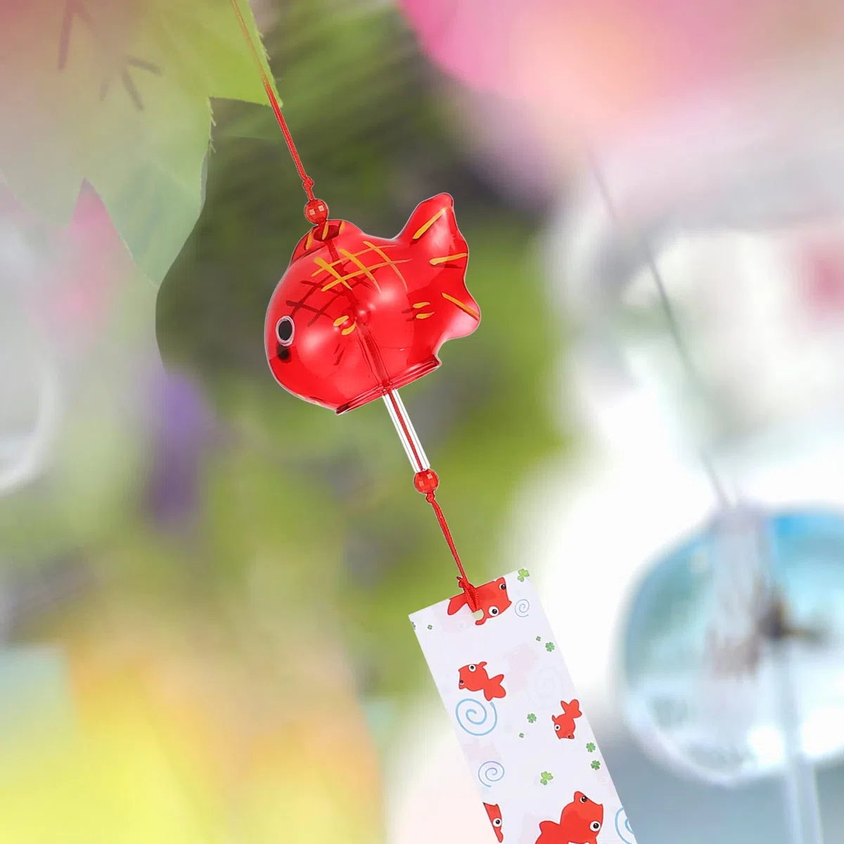 Giapponese Campanelli Eolici Campane a di Vetro Giapponese Pesci Rossi Edo Furin Campanelli a in Vetro Campane Suncatcher Fiore Carillon Fatti a Mano Regali di