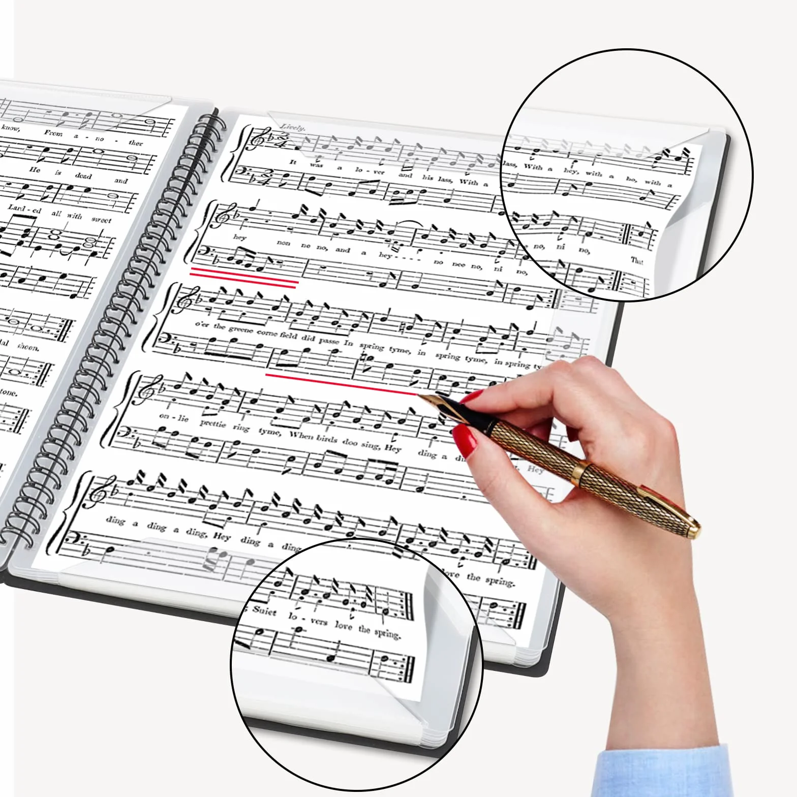Czemo Porta Spartiti Musicali A4 Cartella per Spartiti per Piano Cartelle Portaspartiti per Fogli in Formato A4