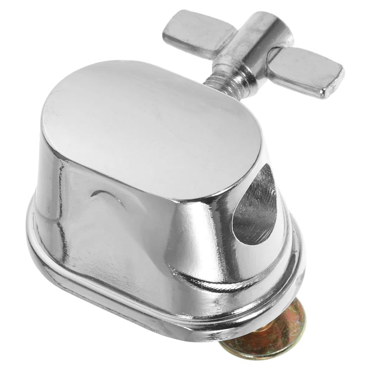 Supporto per Tamburo Regolatore per Tom Base in Ferro Placcato Argento, Alta Durezza e Stabilità, Semplice e Affidabile per Accessori Batteria Acustica