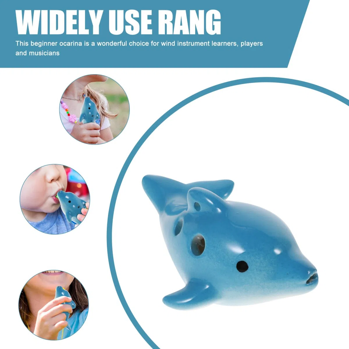 TOYANDONA Ocarina Strumento Musicale Piccolo Strumento Azzurro Ceramica
