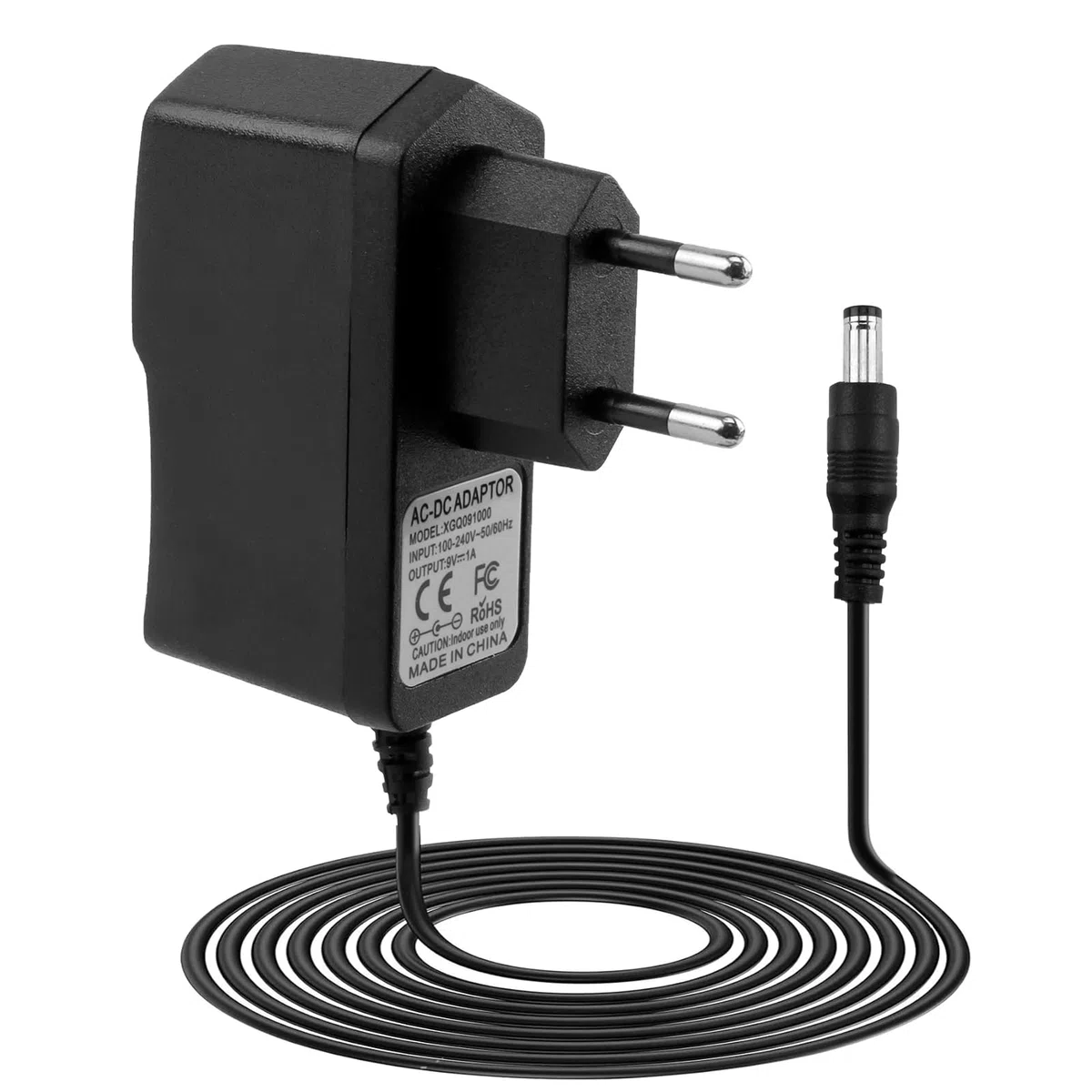 9V 1A Alimentatore per Pedali Chitarra, Centro Negativo Manicotto Positivo, Caricabatterie per Boss ME-80 PSA-120S Roland ME-80 ME-70 ME-25 ME-50B, Stompbox, Tastiere Elettroniche, 5.5 * 2.1cm