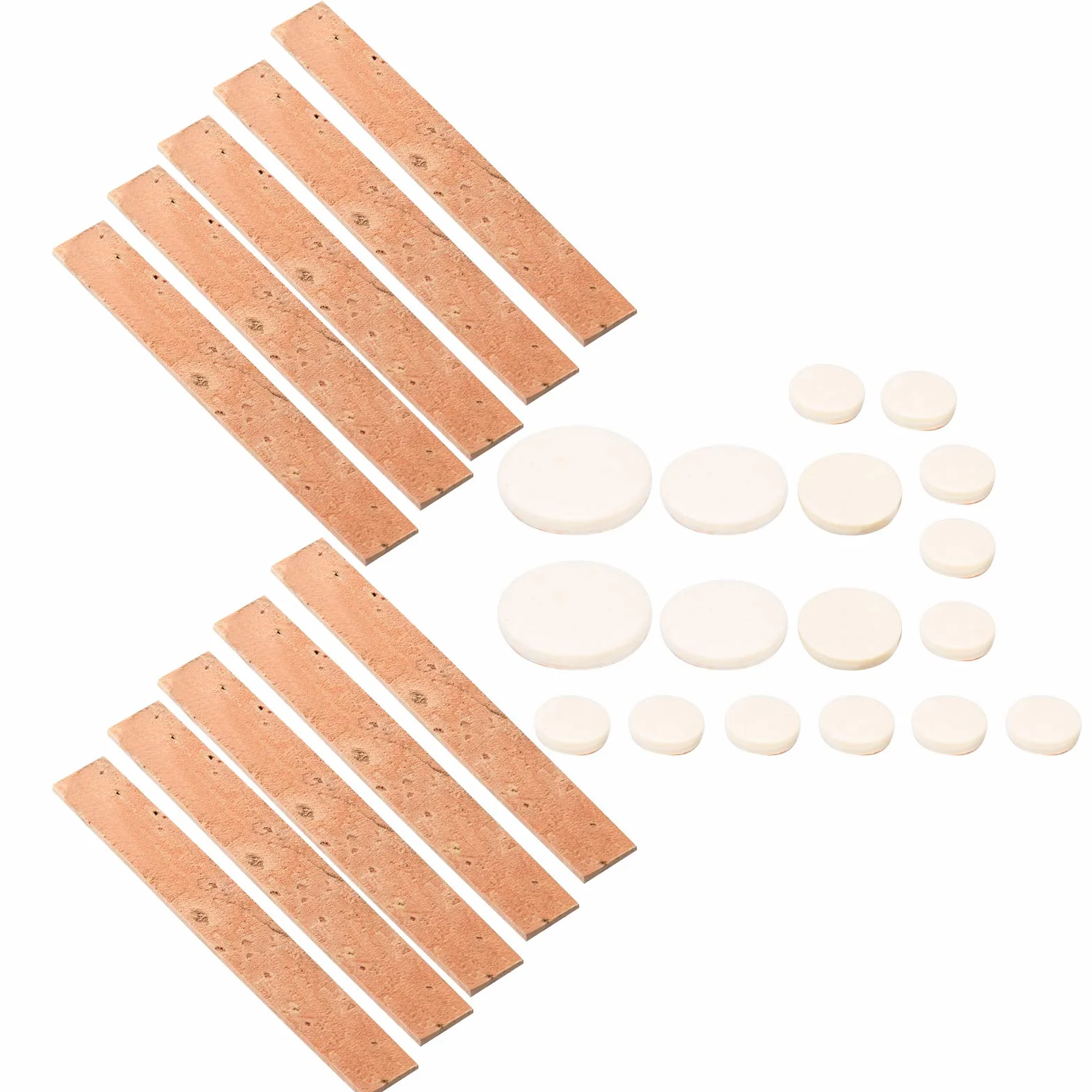 Kit Cuscinetti per Clarinetto con Chiave in Sib, Durevoli Cuscinetti per Fori da 17 Pezzi + 10 Pezzi per Fogli di Sughero Naturale Accessori per Strumenti per Clarinetto Kit di Ricambio