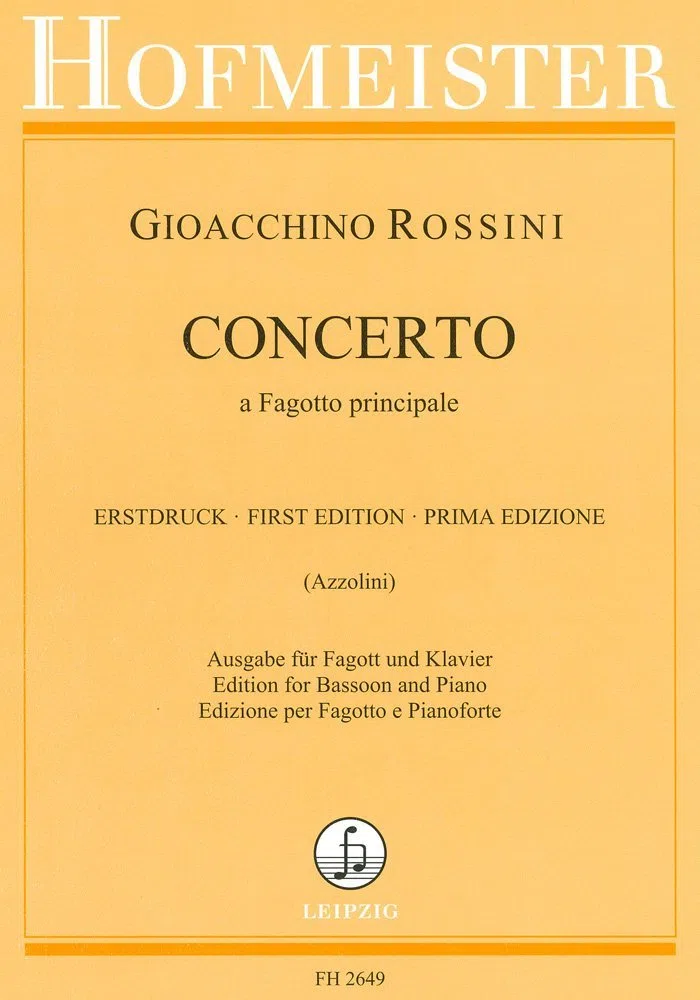 Rossini – Concerto Per Fagotto E Pianoforte, Azzolini/dohnert)