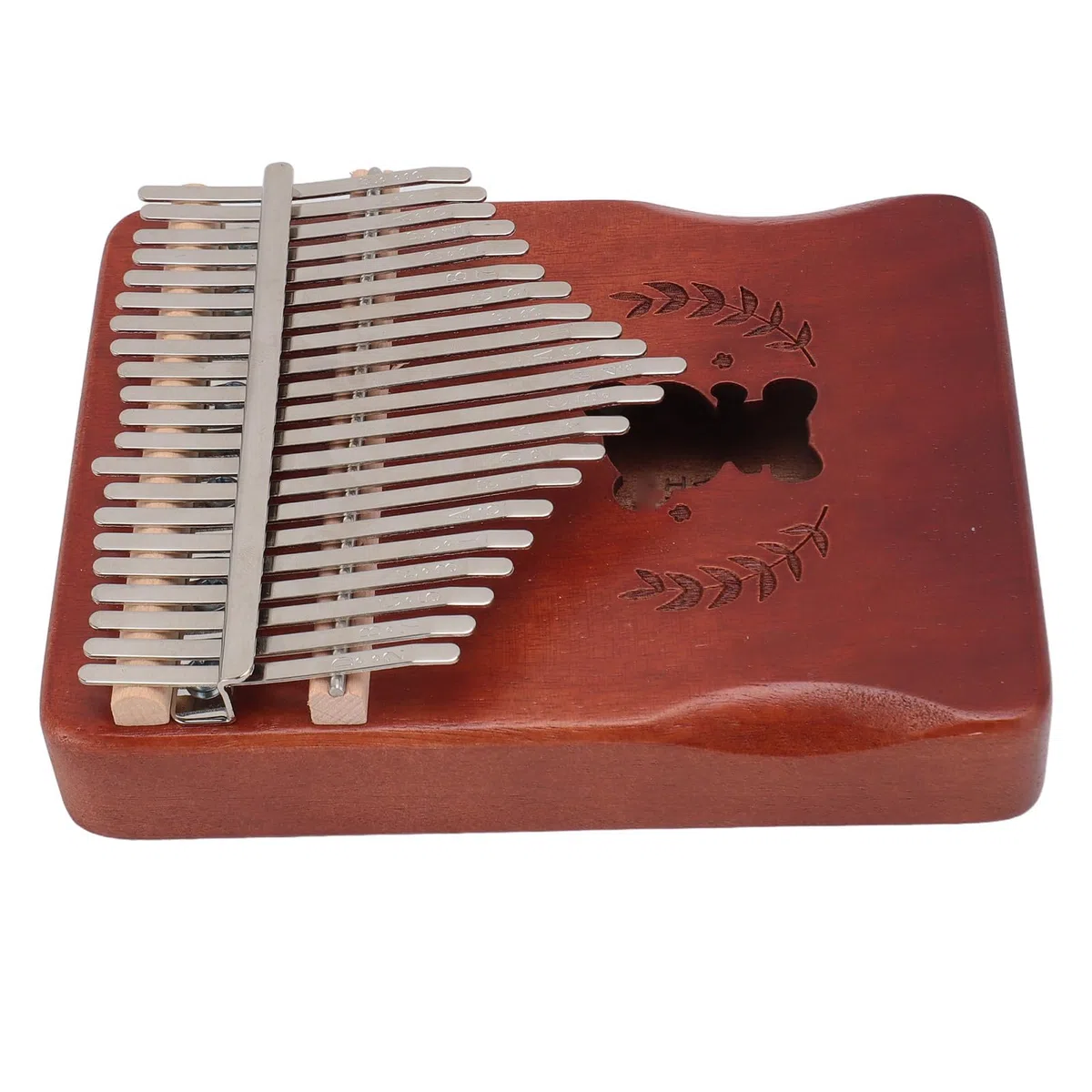 Pianoforte a Pollice a 21 Tasti, Struttura Stabile Kalimba in Legno con Sensazione di Comfort per l'esecuzione e l'intrattenimento Quotidiano (caffè sfumato)