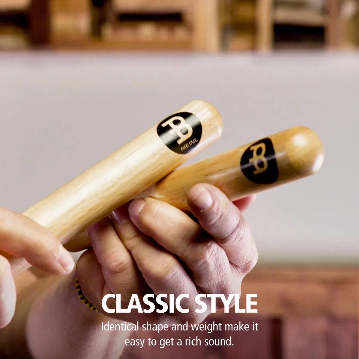 Meinl Percussion Claves CL1 Hardwood natural