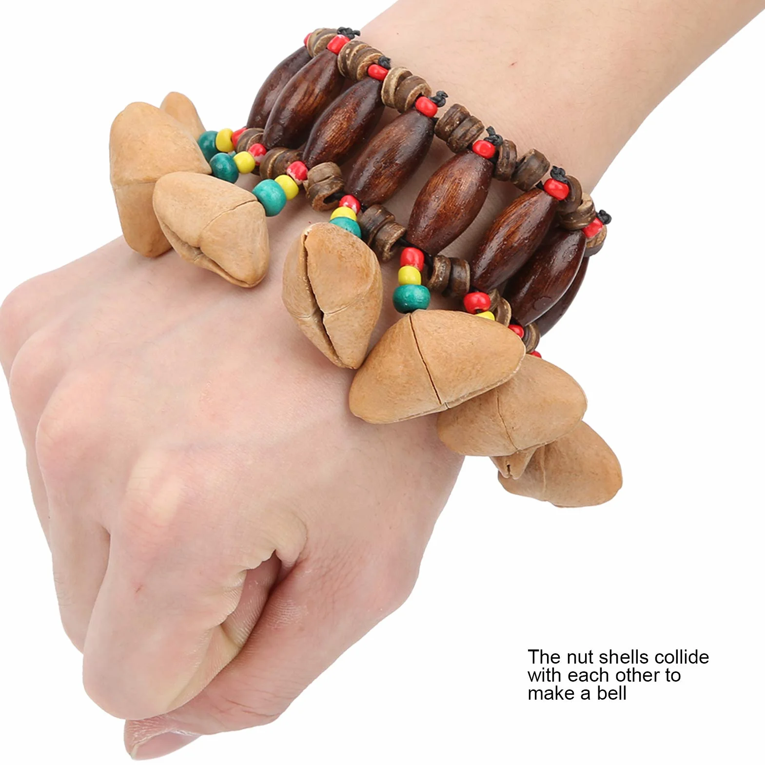 Sciamani Africani Gusci di Noci Strumento Musicale Guscio di Noci Bracciale Africano Gusci di Noci Campana Strumenti Musicali a Percussione