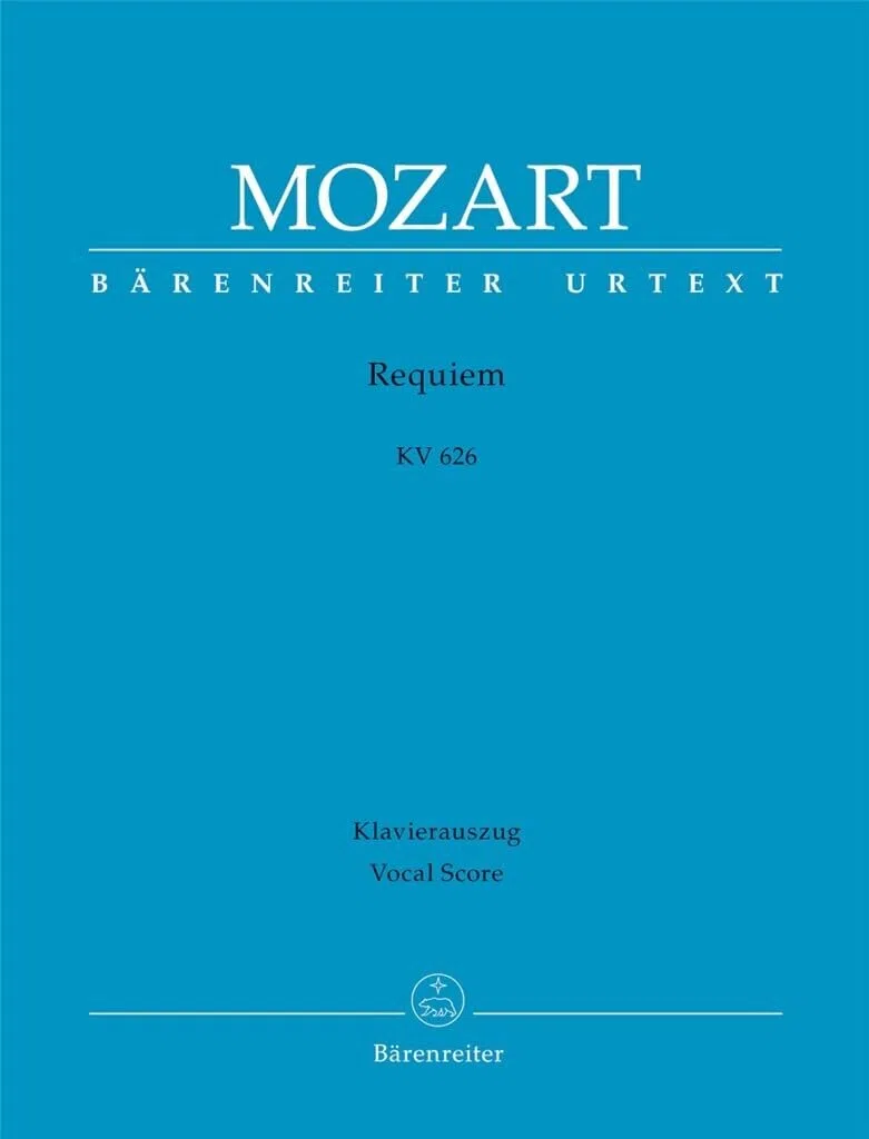 Requiem KV 626. Das von Franz Xaver Süßmayr vervollständigte Requiem in der traditionellen Gestalt. Klavierauszug vokal, BÄRENREITER URTEXT