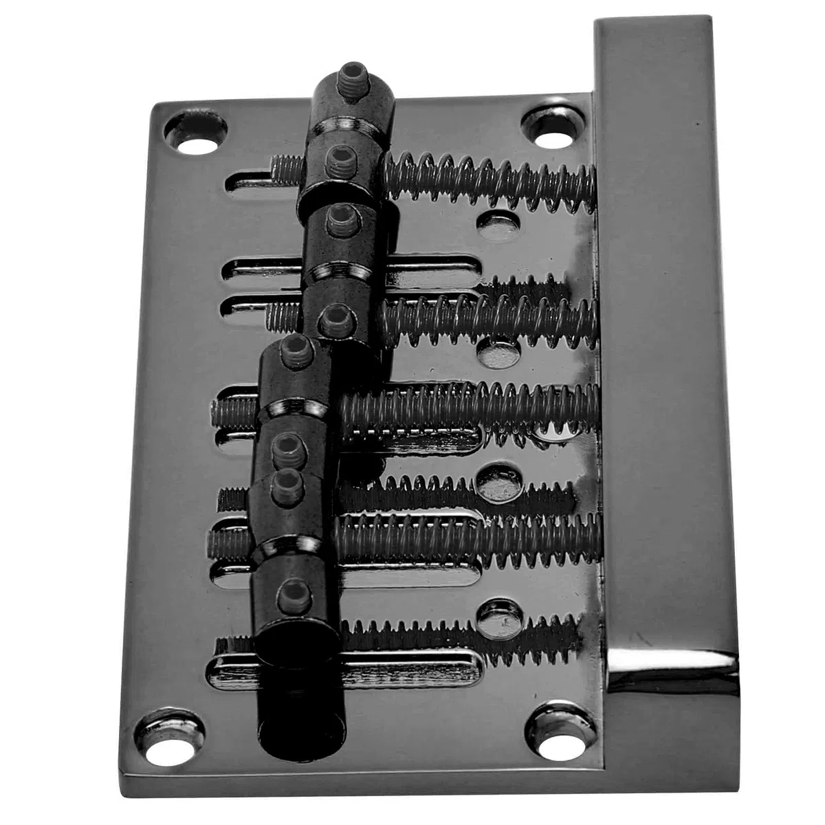 Ponte per Basso, 4 Corde Ponte per Basso Cordiera Scatola Elettrica Addensata Piastra per Chitarra Accessori per Strumenti 85mm(Nero)