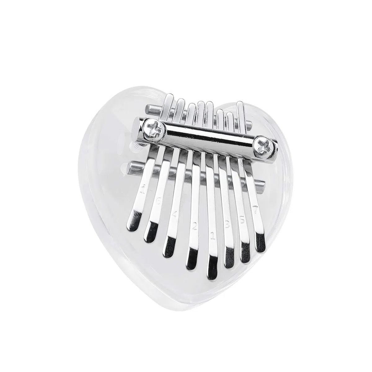 Alnicov 8 tasti Mini Kalimba Crystal Mbira Thumb Piano Miglior regalo per principianti in compleanno, Natale e altre occasioni (Love-8)