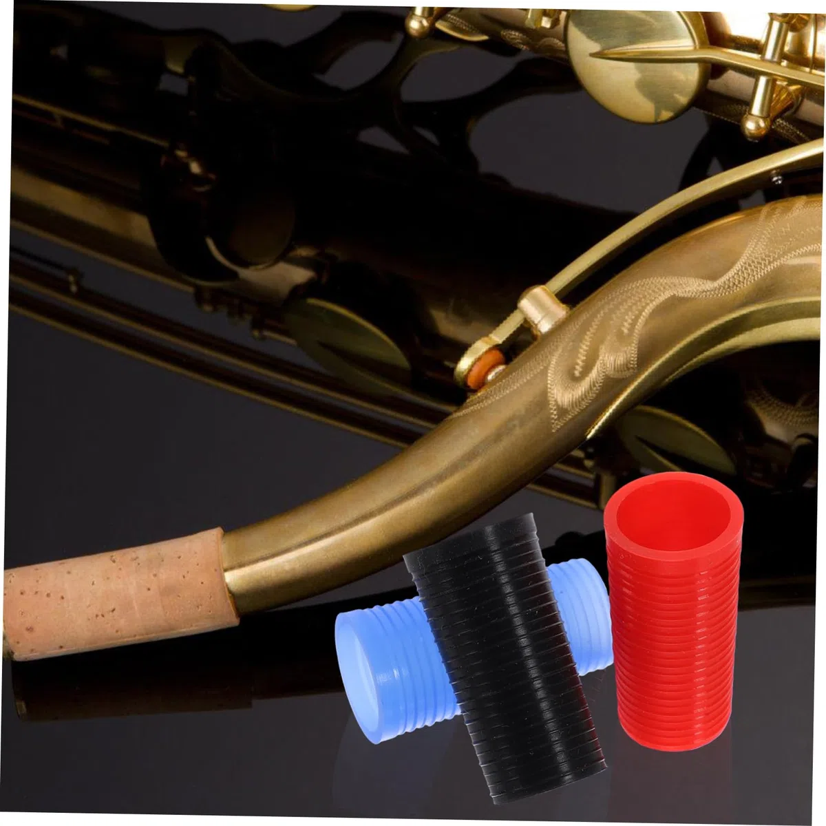 UPKOCH 3 Pezzi Anelli in Silicone per Sassofono Alto e Tenore, Accessori per Strumenti a Fiato, Comodi da Usare e Facili da Rimuovere, Ricambio per Colli Sax