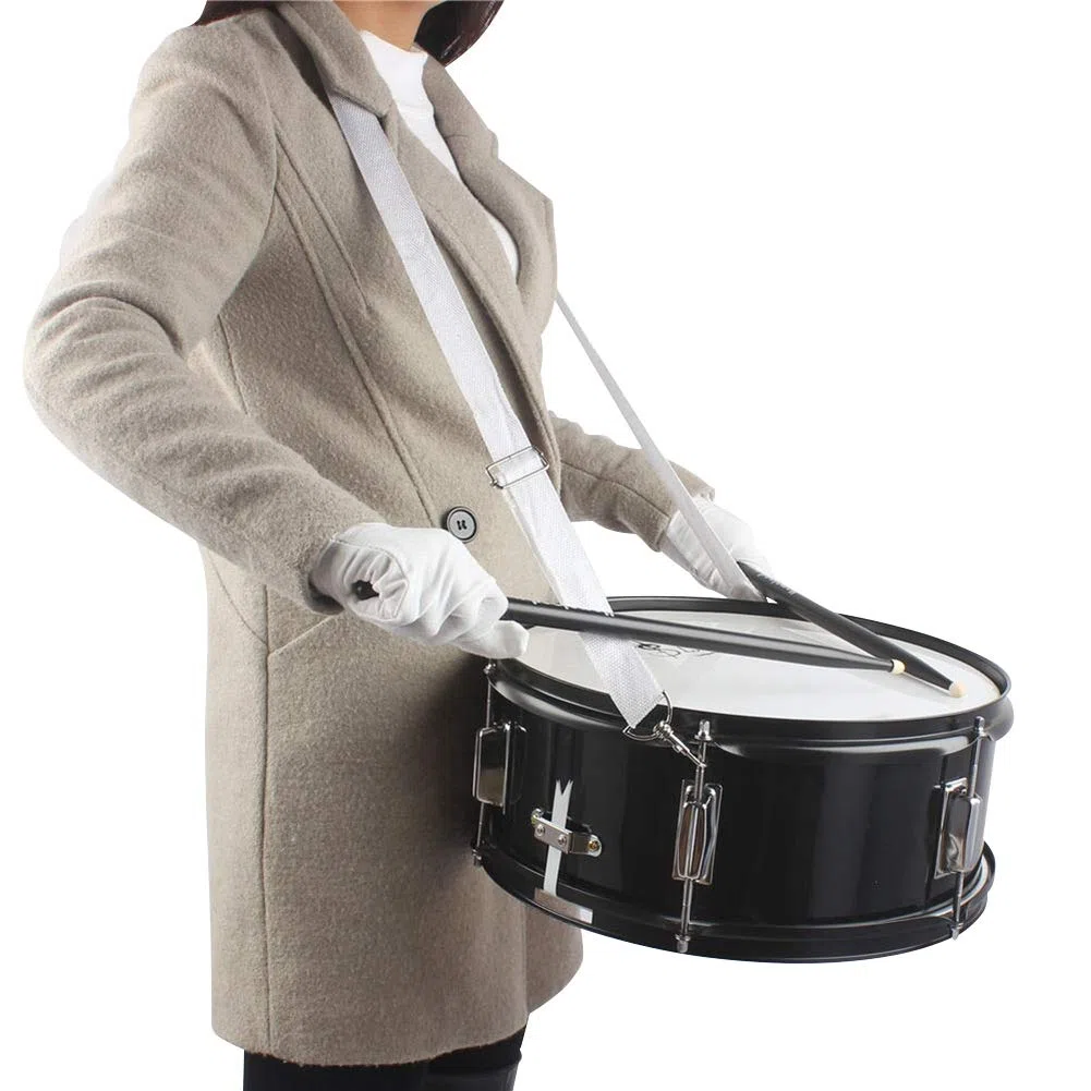 Tbest Childs Snare Drum Belt,Tracolla Sostituzione Per Batteria, Rullante Sostituzione Per Slitta Cintura Sostituzione Per Cinturino Regolabile Nylon Bianco Regolabile Cintura