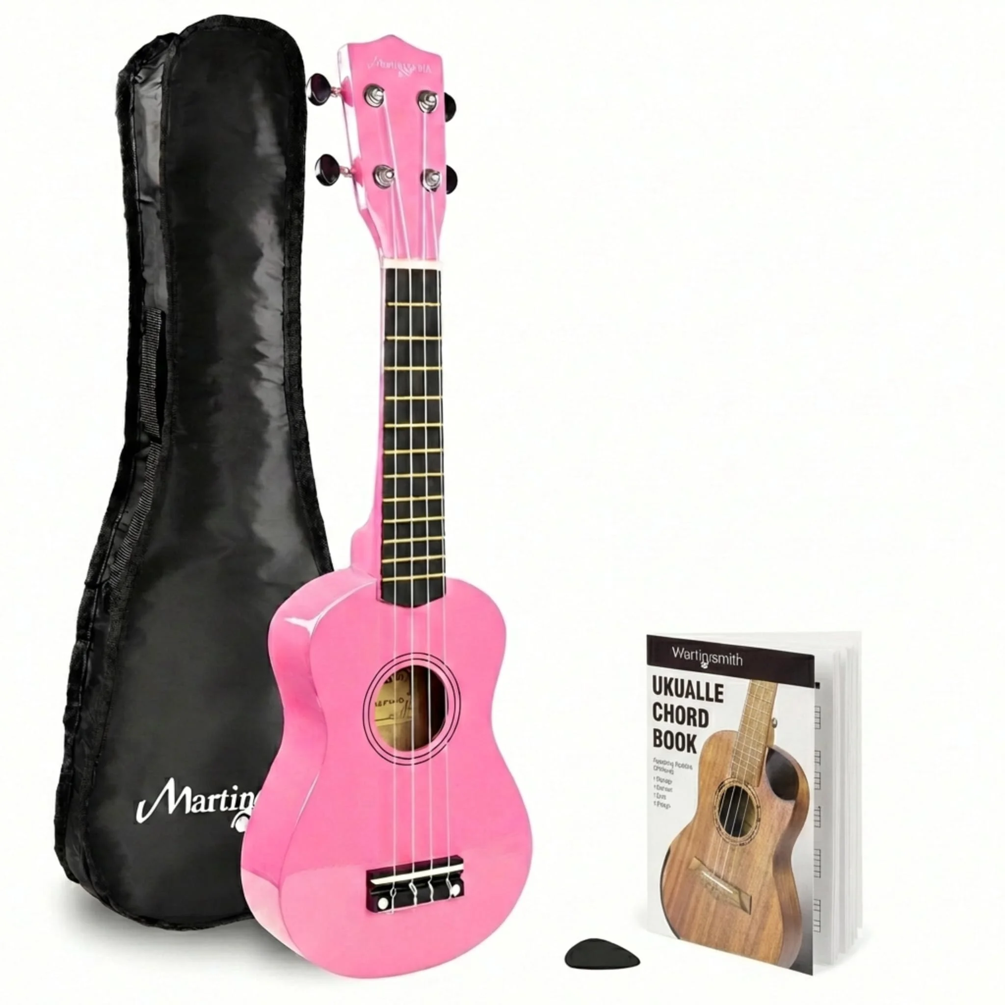 Ukulele soprano Martin Smith con custodia per ukulele e libro di accordi