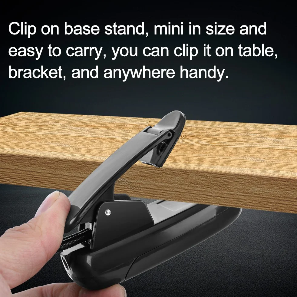 Qiilu Clip Sul Leggio Musicale Lettura del Libro Mini Doppio Braccio Regolabile Luce a LED Lampada Leggio Clip Leggera (6 luci)