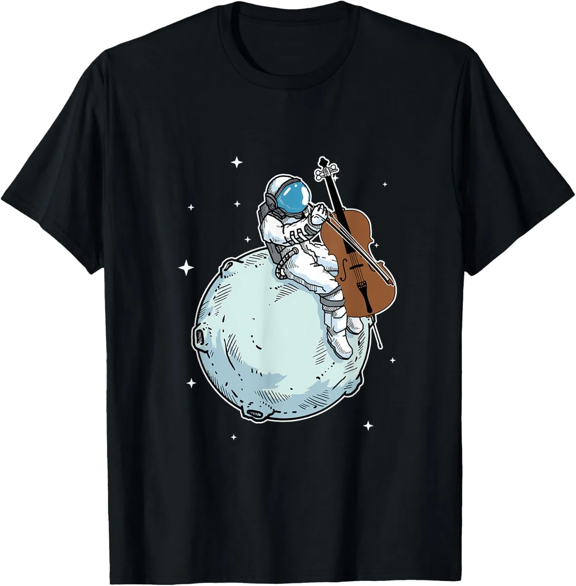 Astronauta Suonare Violoncello Musica Amante del Cello Maglietta