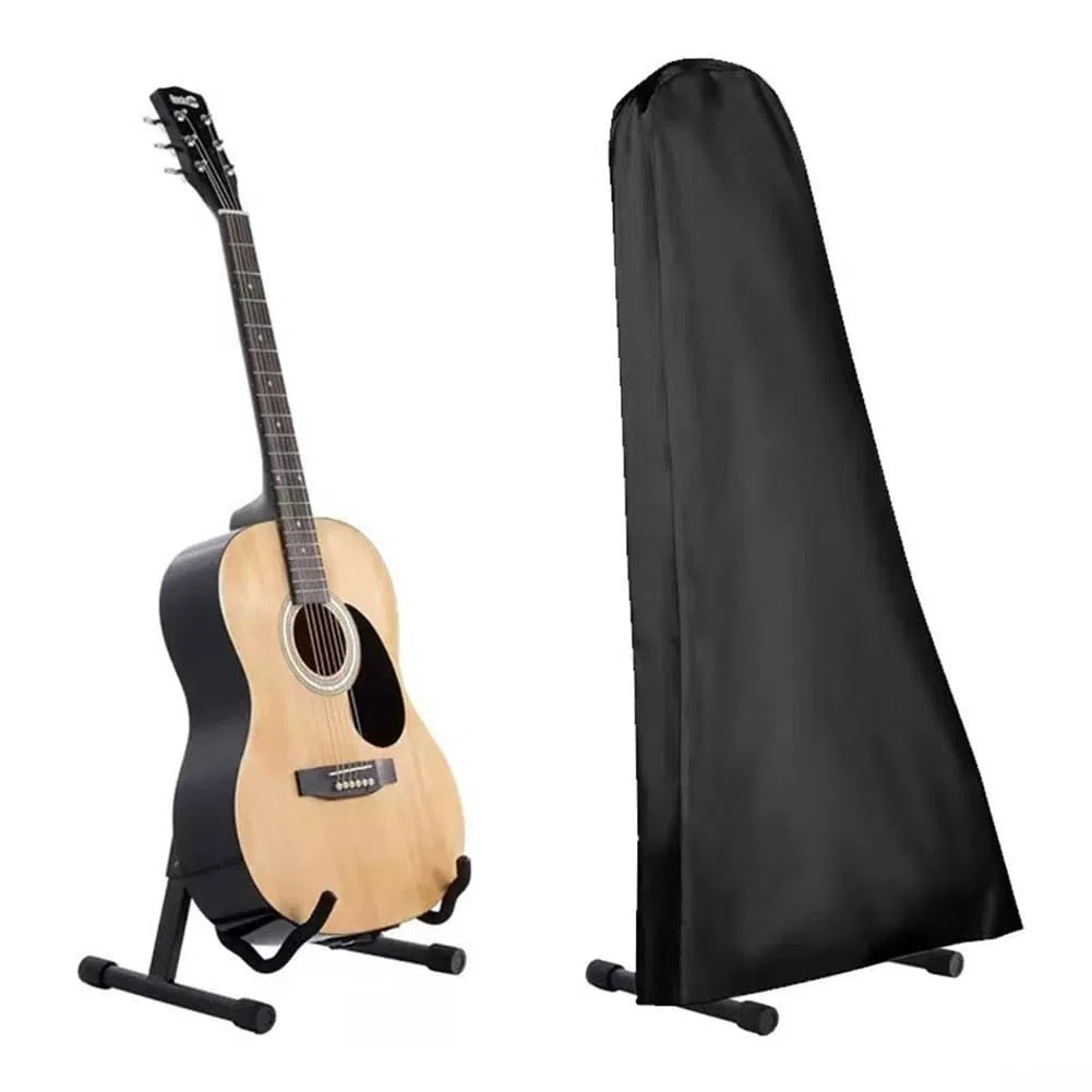 Copertura per chitarra acustica elettrica e basso, 120 x 50 cm, impermeabile, in tessuto Oxford 210D, custodia protettiva con custodia, colore nero