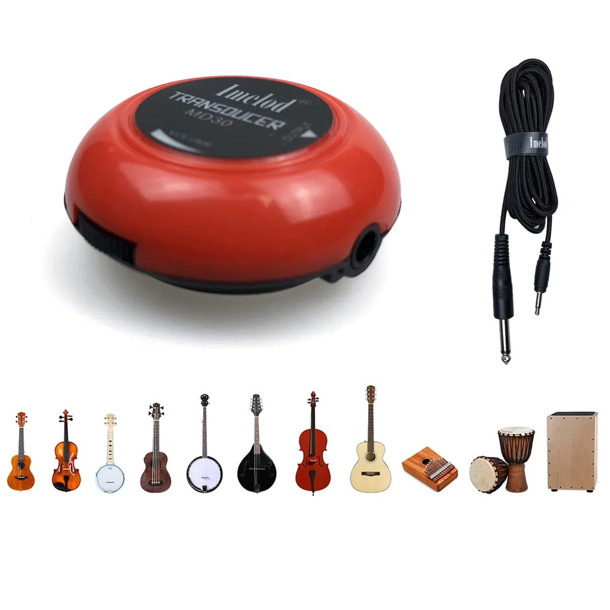 Imelod Chitarra Pickup Contatto Microfono Trasduttore per chitarra Ukulele Violino Mandolino Banjo Violoncello Kalimba Drum