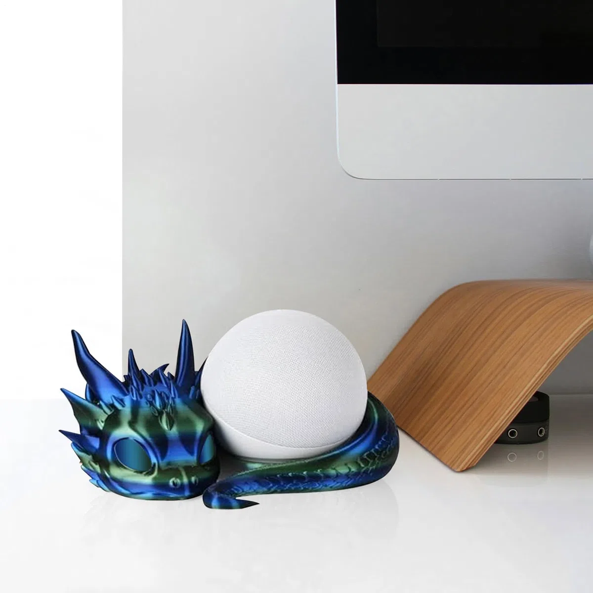 Supporto per drago 4/5a generazione Smart, supporto per altoparlante Drago, supporto per la decorazione della casa, scrivania e libreria