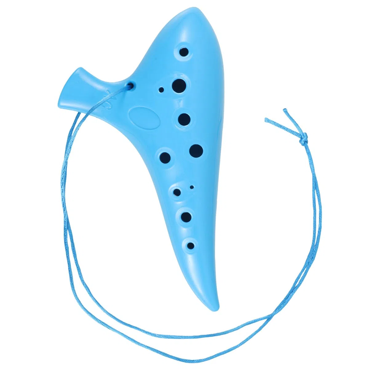 MAGICLULU Ocarina Contralto di Plastica Blu 12 Fori, Lavabile e Resistente, Strumento a Fiato per Principianti e Bambini, Ampio Range Tonale per Studio Musicale Colore Casuale