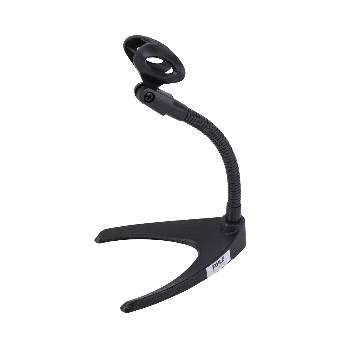Pyle Asta Microfono, Braccio Microfono Flessibile 20,8 cm e Base a U Solida, Asta Microfono Scrivania, Supporto Universale Perfetto per Tavolo o Banco