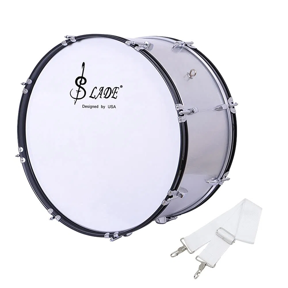 Tbest Childs Snare Drum Belt,Tracolla Sostituzione Per Batteria, Rullante Sostituzione Per Slitta Cintura Sostituzione Per Cinturino Regolabile Nylon Bianco Regolabile Cintura