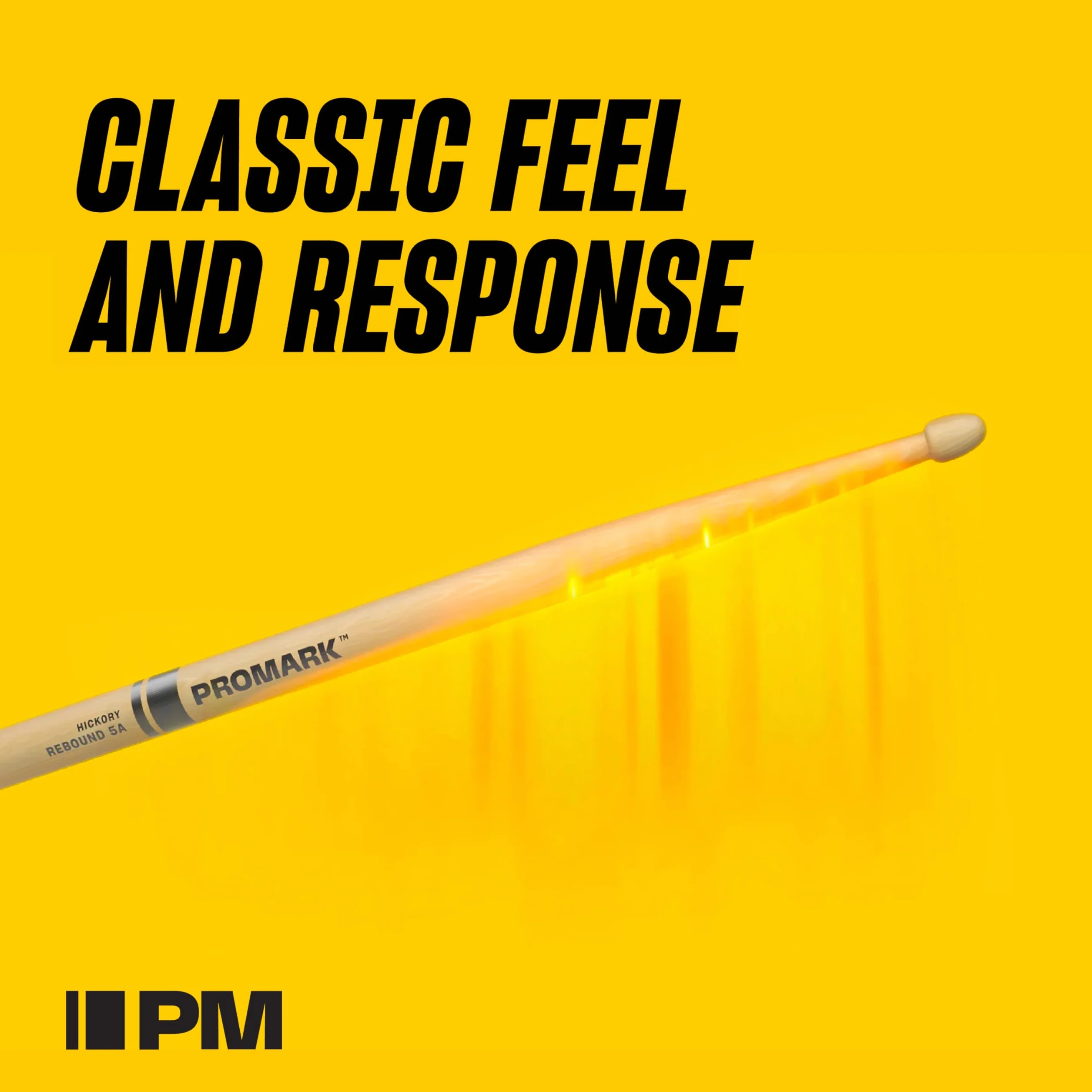 Promark Bacchette ProMark Rimbalzo 5B Hickory, punta in nylon