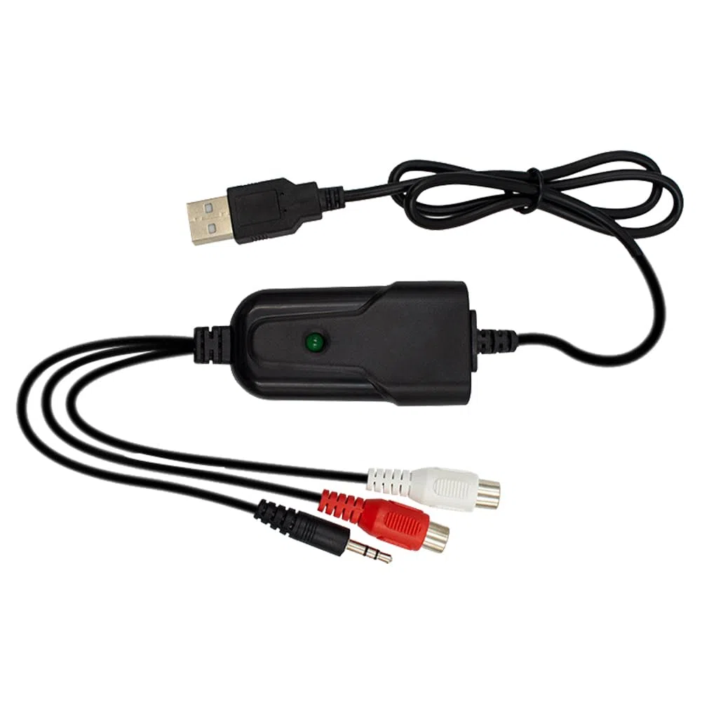 USB 2.0 Audio Capture Card Grabber per Cassette a Convertitore MP3, 3,5 mm, Interfaccia Stereo R/L Compatibile con Windows XP/7/8/10 e Mac OS 10.14