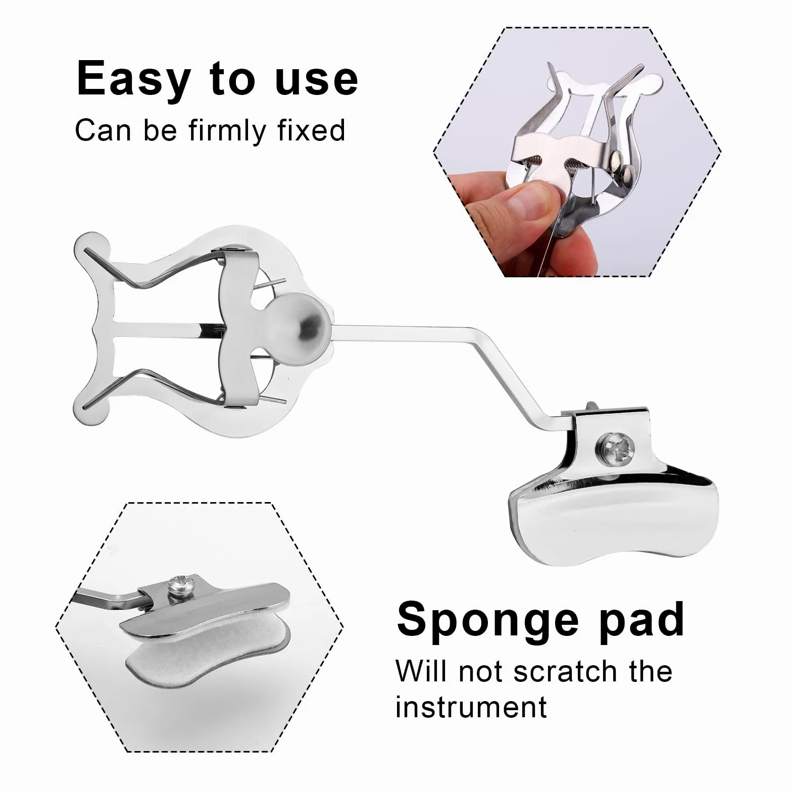 Trombone Clip Musicale, Supporto per Spartiti Musicali per Trombone Supporto Portatile per Spartiti Musicali in Metallo Accessori per Strumenti per Principianti si Esercitano Nella Musicale